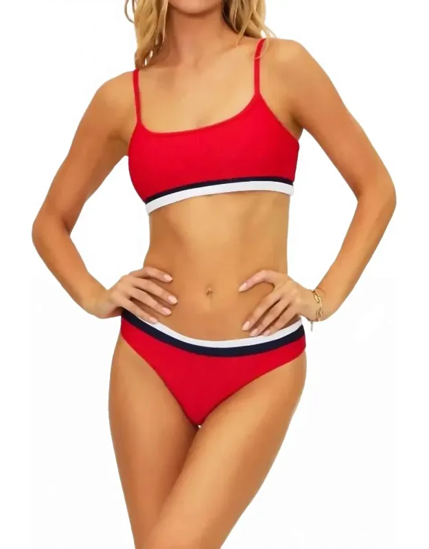 _val Bikini Top In Firework Colorblock With Adjustable Straps And Removable Soft Cups_