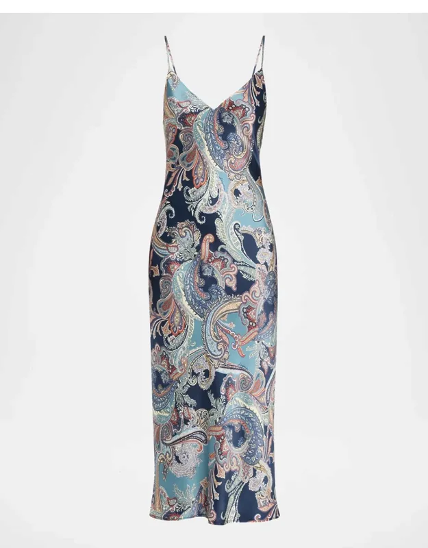 Paisley Mid-length Slip Dress