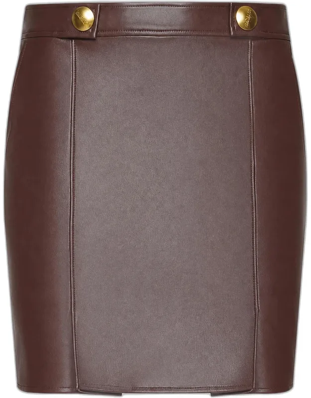 Nolina Faux-leather Sheath Mini Skirt