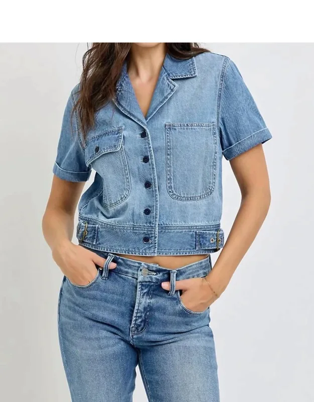 Short Sleeve Denim Jacket