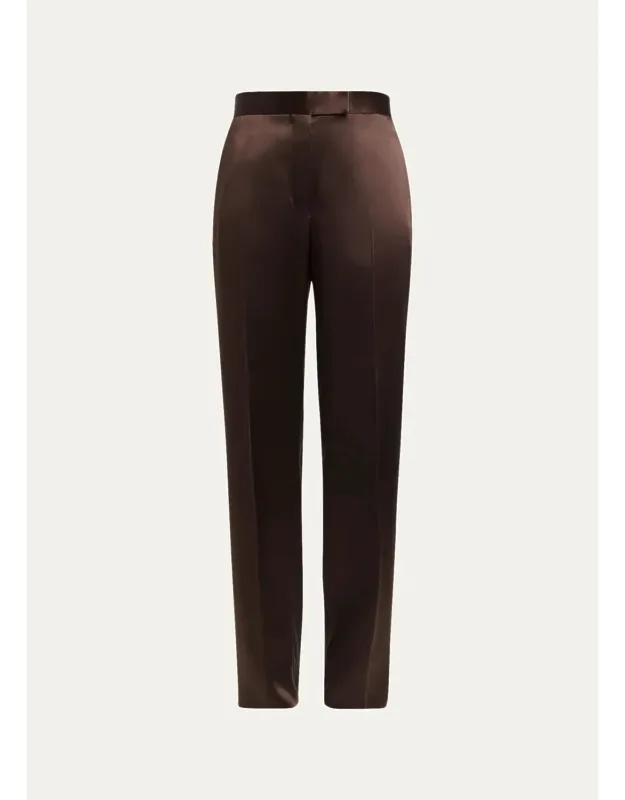 Silk Satin Wide-leg Pants