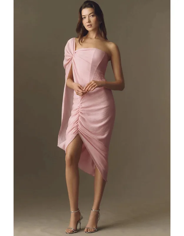 Asymmetrical Draped Maxi Dress