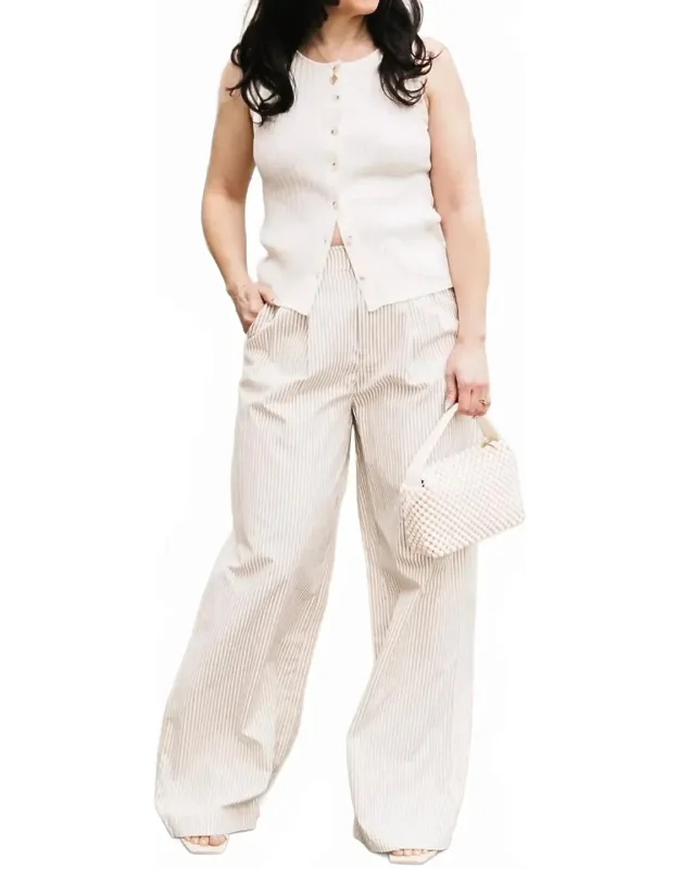 Striped Wide Leg Pants