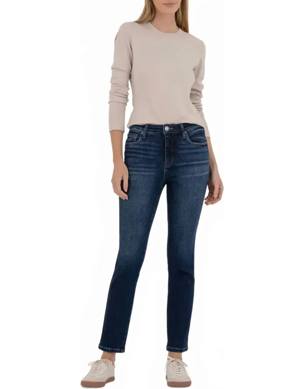 Reese High Rise Ankle Straight Leg Jeans