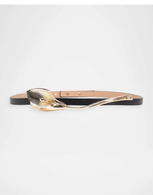 Calla Lily Leather Belt