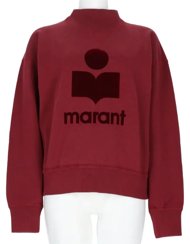 Moby Cropped Velvet Logo Sweatshirt