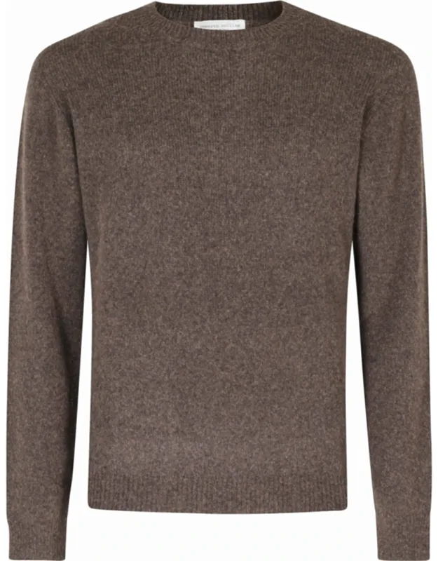 Crew Neck Ribbed Merino-camel Blend Sweater