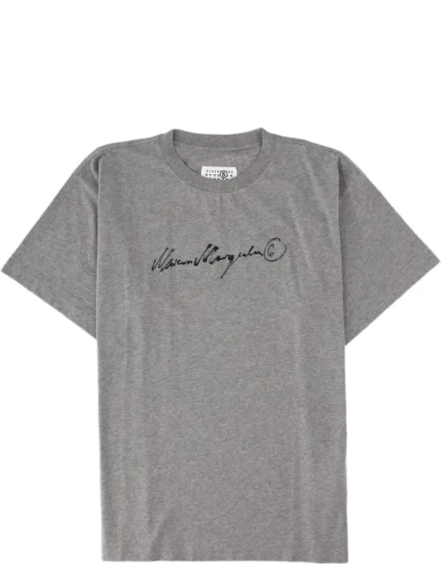 Minimalist Script Detail Cotton T-shirt