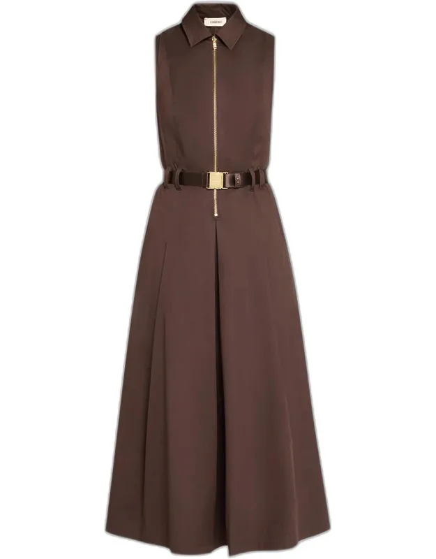 Kolton Sleeveless Belted Midi Dress