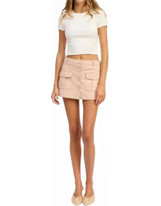Suede Mini Skirt