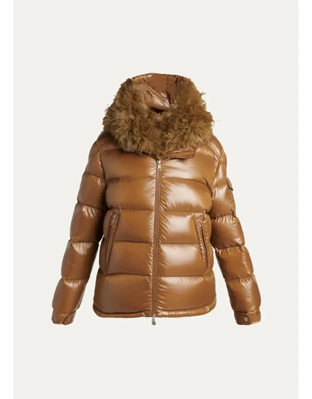 Hypolais Down Jacket With Faux Fur