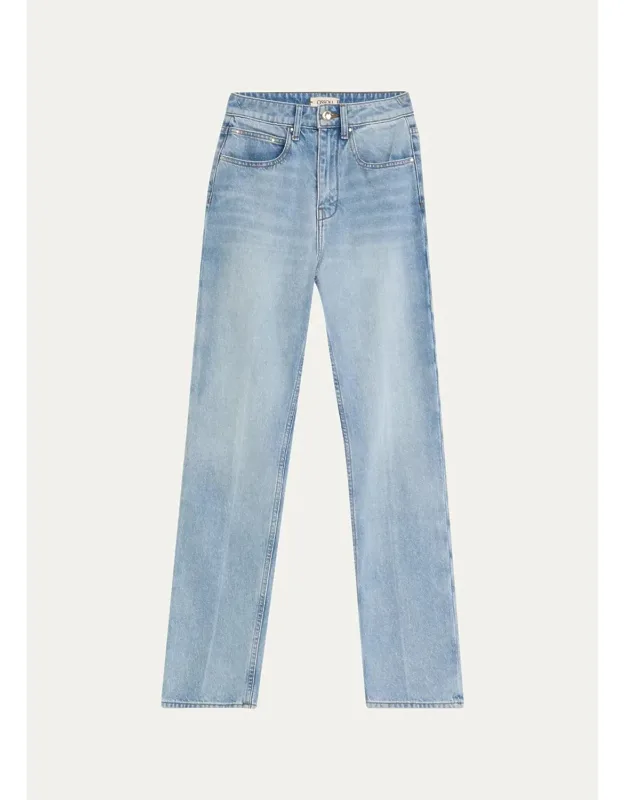 Noon High-rise Straight Jeans With Rigid Denim And Full Length