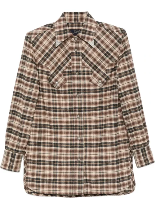 Check-pattern Western Shirt