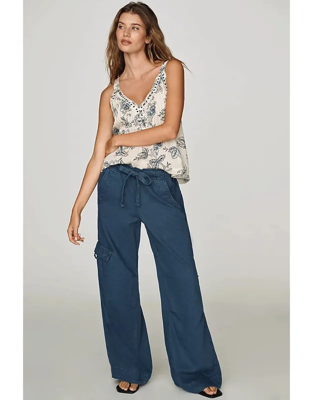 Cotton Linen Beach Cargo Pants