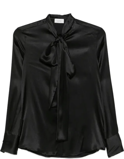Pussy-bow Silk-satin Blouse