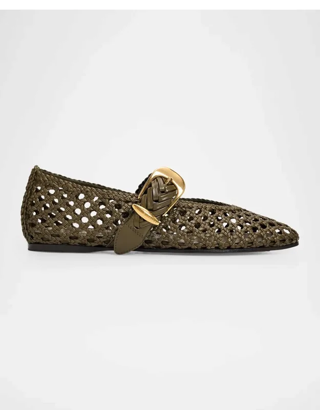 Alchemy Woven Leather Ballerina Flats → Woven Leather Ballerina Flats