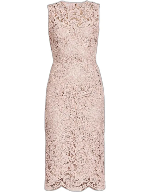 Lace Sheath Midi Dress