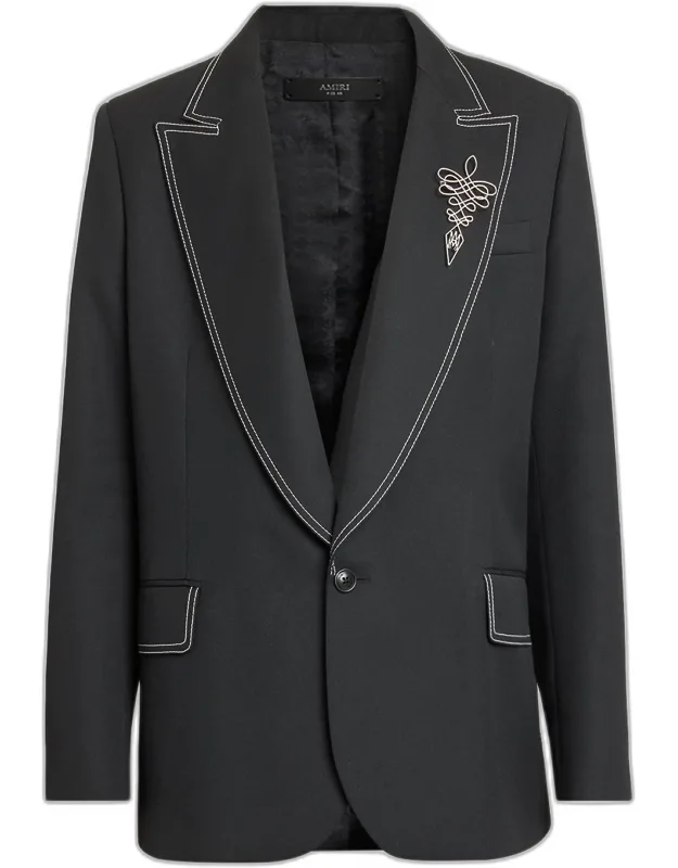 Western Lasso-pin Single-breasted Blazer