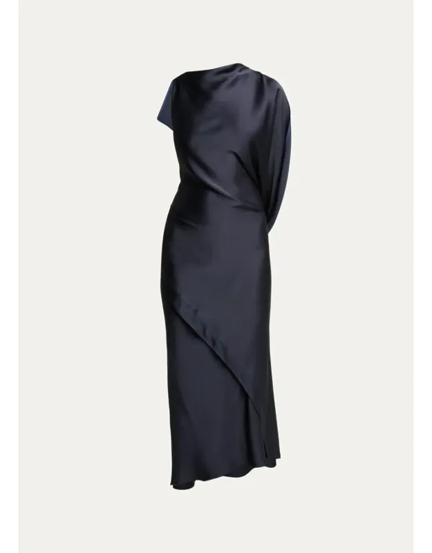 Asymmetric Midi Dress