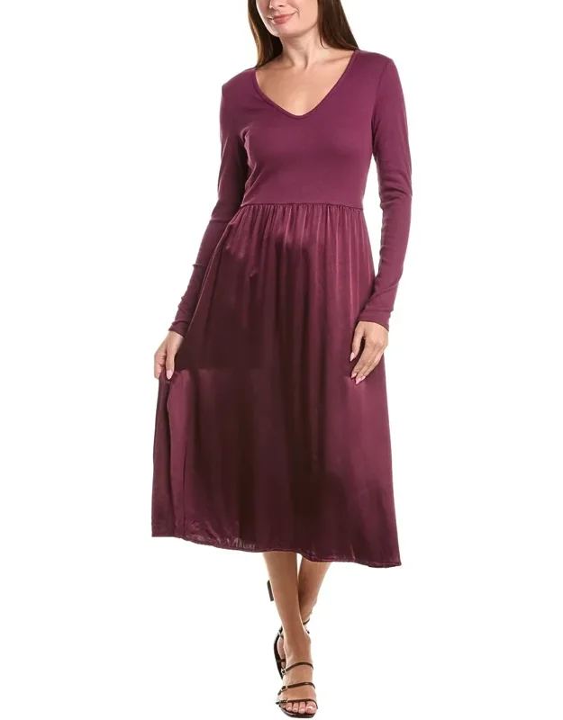 Sutton Mixed Media Midi Dress