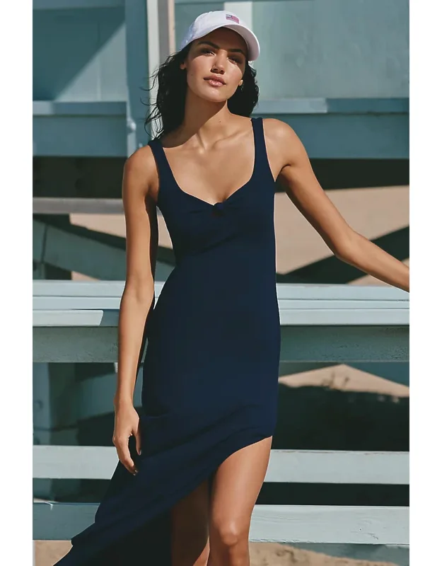 Cutout Rib Midi Dress