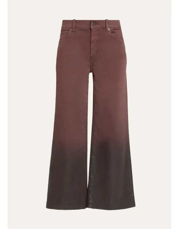 Ombré Flared Crop Jeans