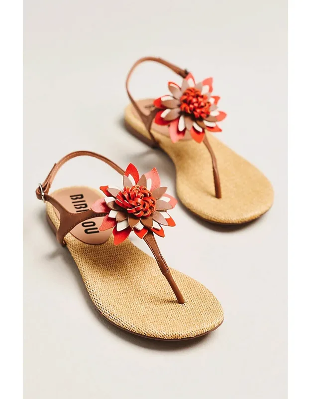 Floral T-strap Sandals