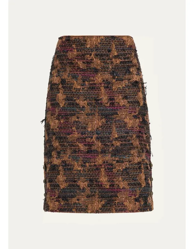 Tweed Knee-length Skirt