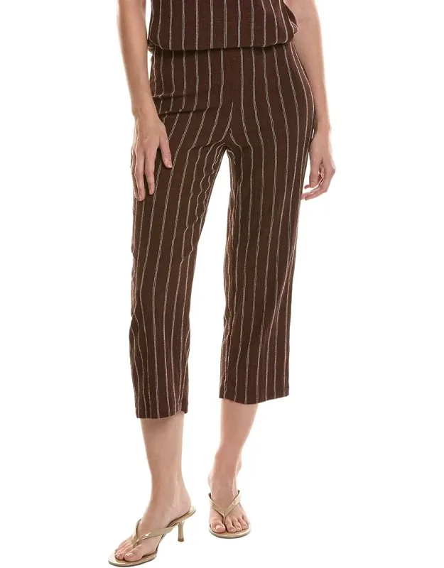 Pull-on Knit Wide Crop Pants