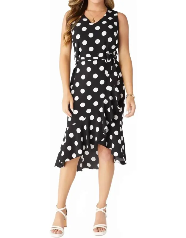 Sleeveless Polka Dot Dress