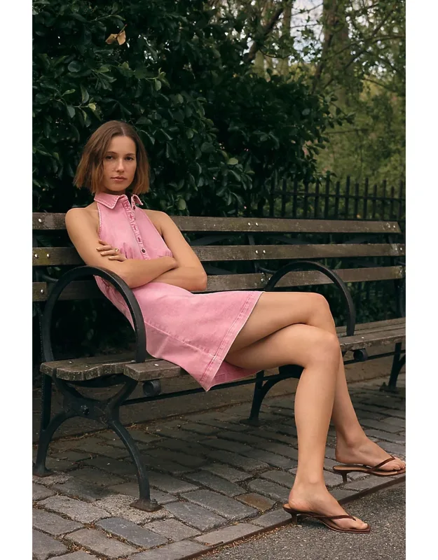Collared Button-front Dress