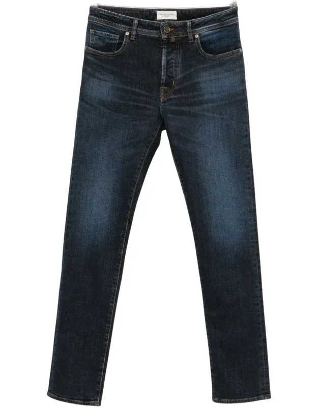 Distinctive Logo Patch Slim Fit Jeans