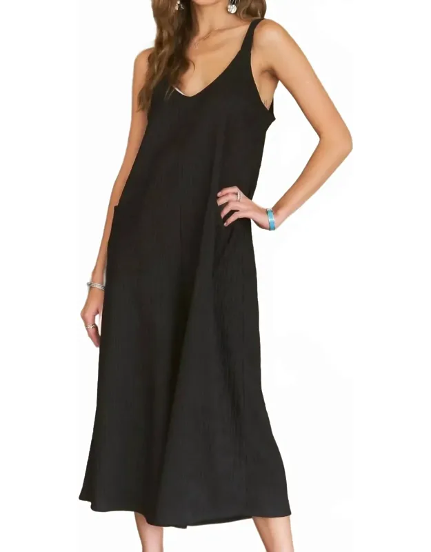 Wide Leg Crinkle Jumpsuit