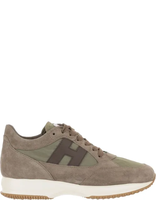 Interactive Suede Nylon Sneakers