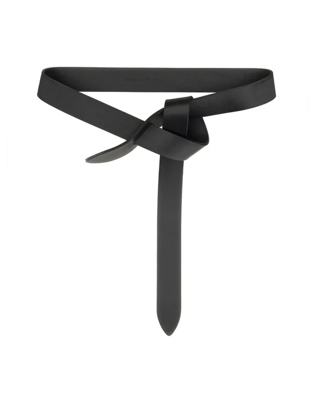 Narrow Knot Cow Leather Belt
