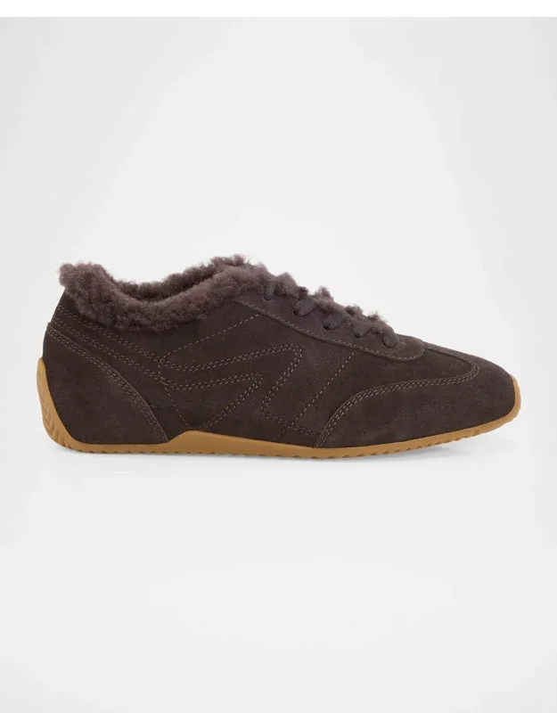 Retro Runner Suede Shearling-lined Low-top Sneakers