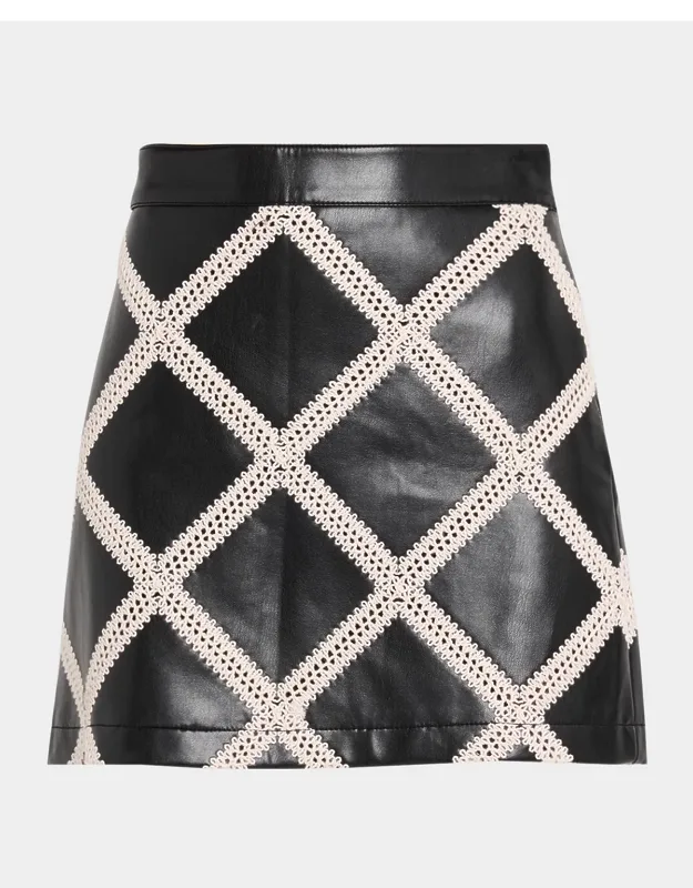 Faux-leather Mini Skirt