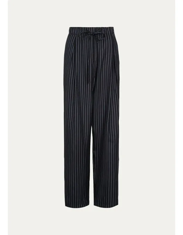 Striped Silk Pants