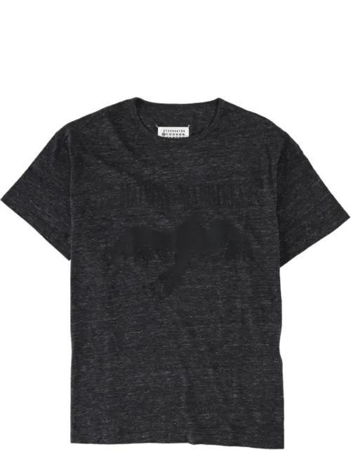 Heathered Grey Short-sleeve Cotton T-shirt