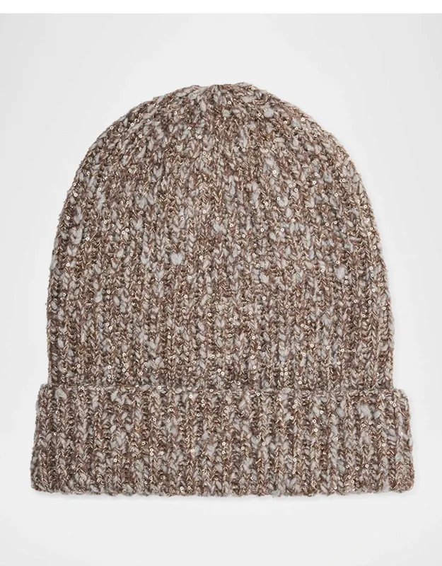 Sequin-embellished Cashmere Beanie