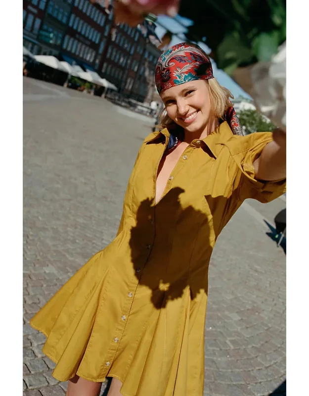 Godet Mini Shirtdress