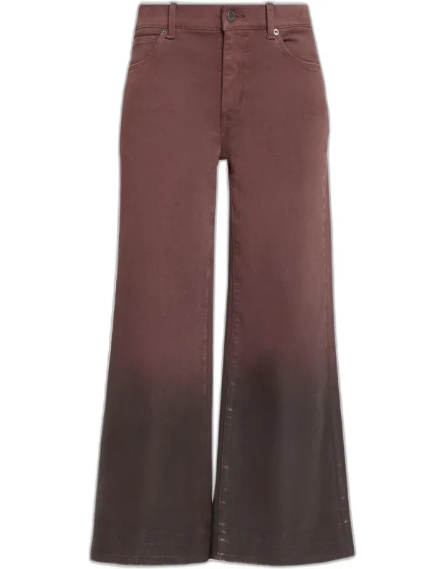 Ombré Flared Crop Jeans