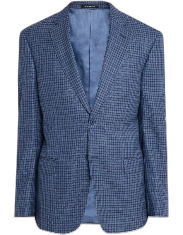 G Line Micro-plaid Single-breasted Sport Coat