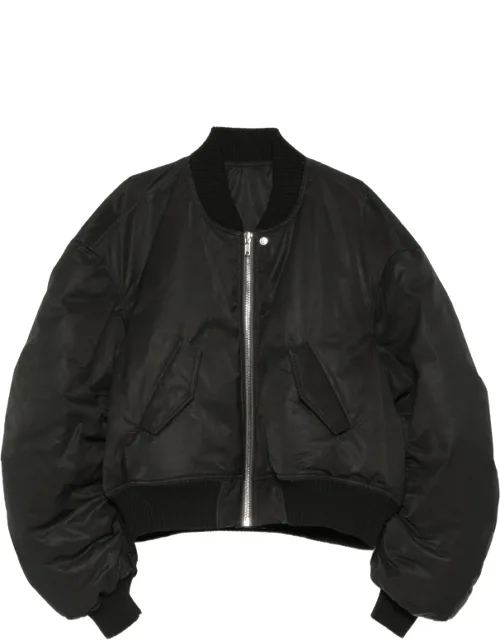 Secchia Flight Ruched-sleeve Bomber Jacket