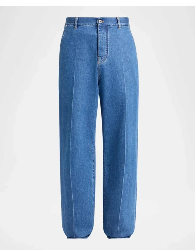 Intrecciato Label Wide-leg Jeans