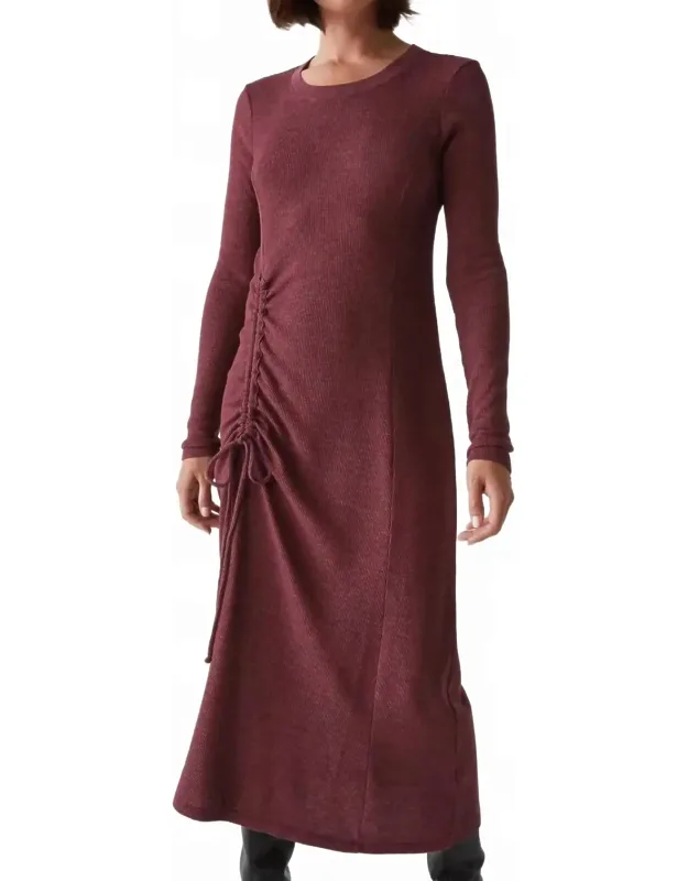 Ruched Tie Maxi Dress