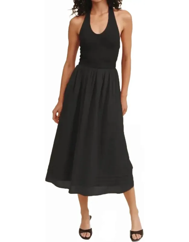 Halter Neck Mixed Dress