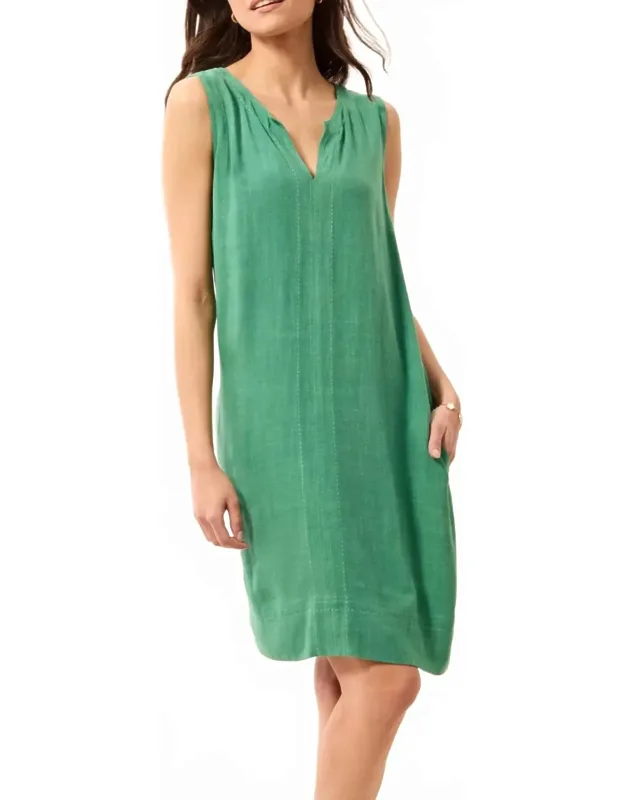 Saddle Stitch Tank Mini Dress
