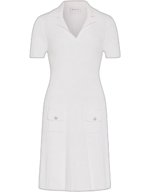 A-line Rib Knit Mini Dress