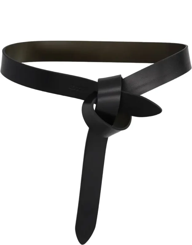 Narrow Knot Cow Leather Belt